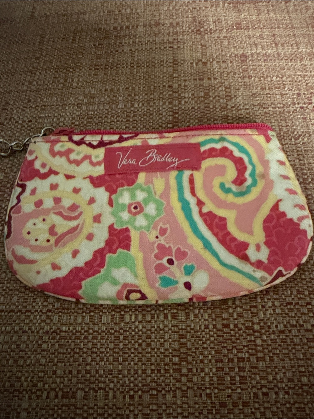 Vera Bradley Pink Multicolor Paisley Wristlet